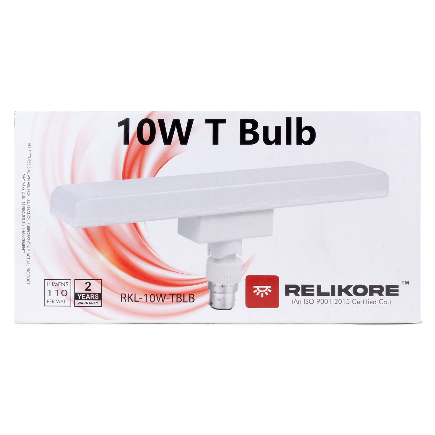 Relikore 10W B22 LED T-Bulb, Cool Day Light