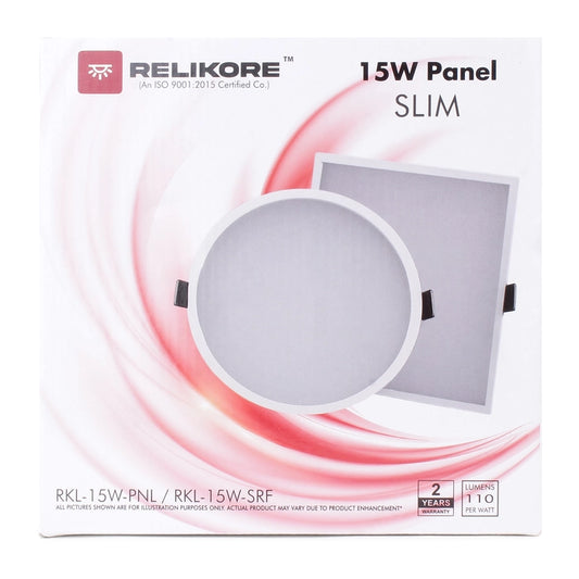 Relikore 15W Surface Panel Light (Cool White) (110 Lm/w) (6500K)