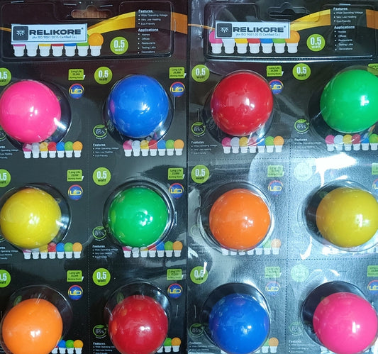 RELIKORE 0.5W PingPong Style Zero Bulb (12 Piece Combo)